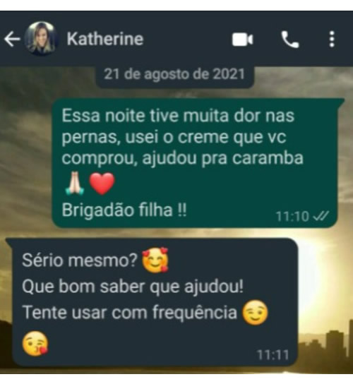 Depoimento do Creme Para Pernas Cansadas Allkkare